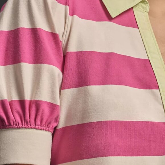 Maeve Puff-Sleeve Polo Top (Anthropologie) - Picture 3 of 6